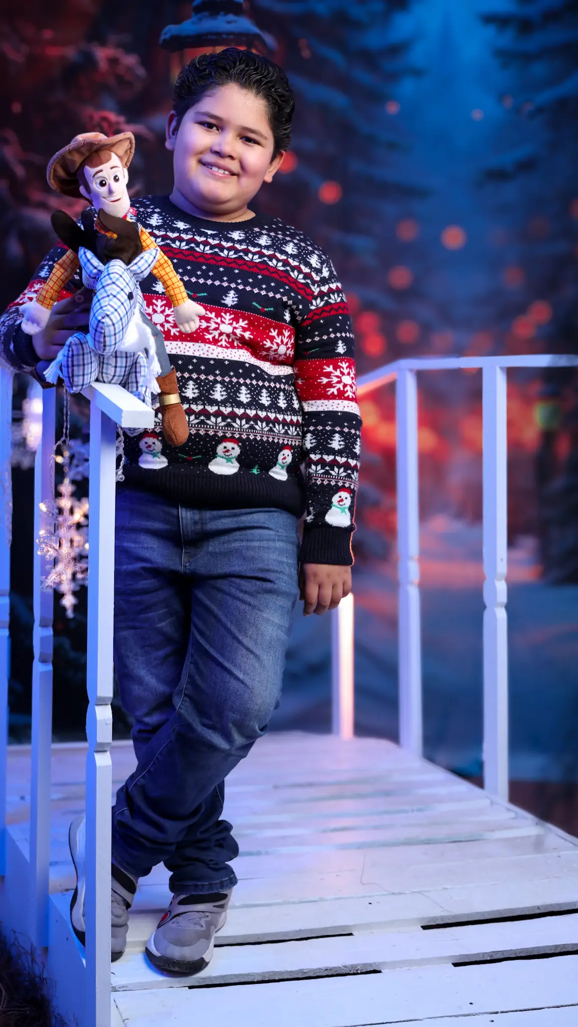 Sesión fotográfica navideña